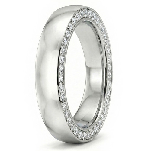 Edge-Set VS2 Diamond Eternity Wedding Band Mens Ring