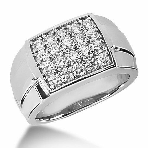 Pave-Set Diamond Men's Pinky Ring