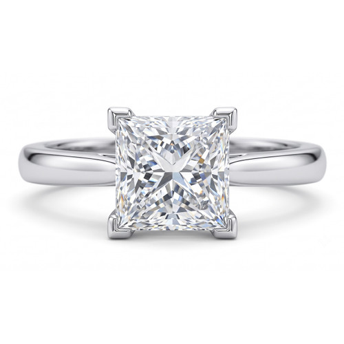 Princess Cut Diamond Solitaire Engagement Ring Mounting