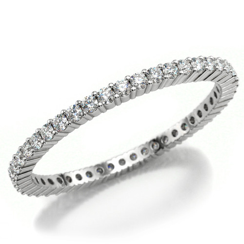 Dainty Full Eternity Diamond Wedding Band Bridal Ring