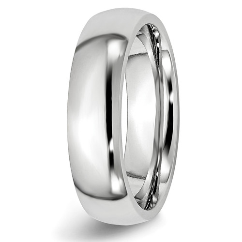 Plain Domed Polished 14k Gold Wedding Band Ring