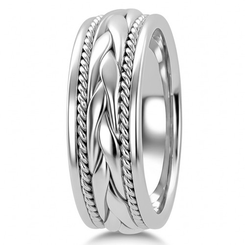Handmade Braided 950 Platinum Wedding Ring