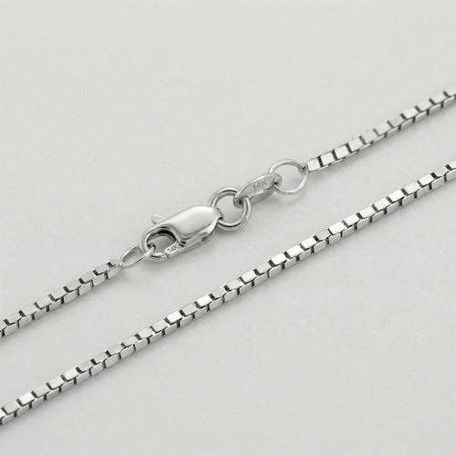 14k Gold 1.4mm Box Chain Lobster-Claw Clasp