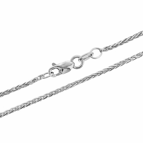 1.7mm Wheat Chain 18k White / Yellow / Rose Gold Lobster Claw Clasp