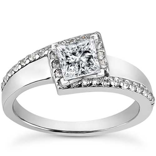 Unique Princess Cut Diamond Engagement Ring Setting