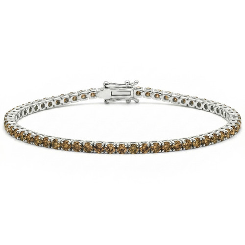 Fancy Brown Diamond Tennis Eternity Bracelet