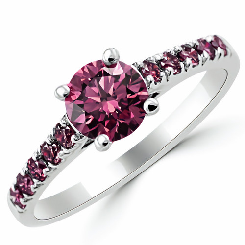 Fancy Purple Pink Diamond Engagement Ring