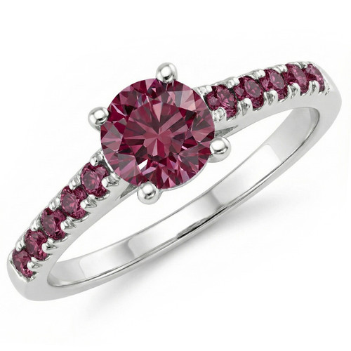 Fancy Purple Pink Diamond Engagement Ring