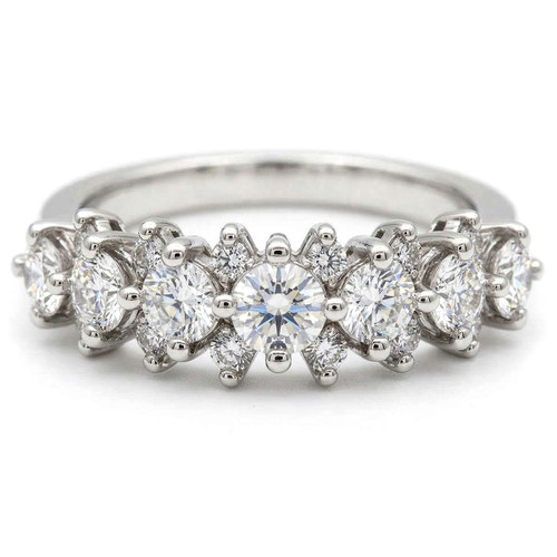 Prong-Set Diamond Anniversary Wedding Cluster Ring