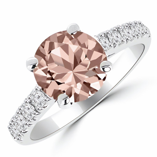 Heart Shape Morganite and Diamond Ladies' Ring | Burton's – Burton's Gems  and Opals