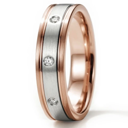 Diamond Eternity Wedding Band Satin-Finished 14k White Rose Gold Ring