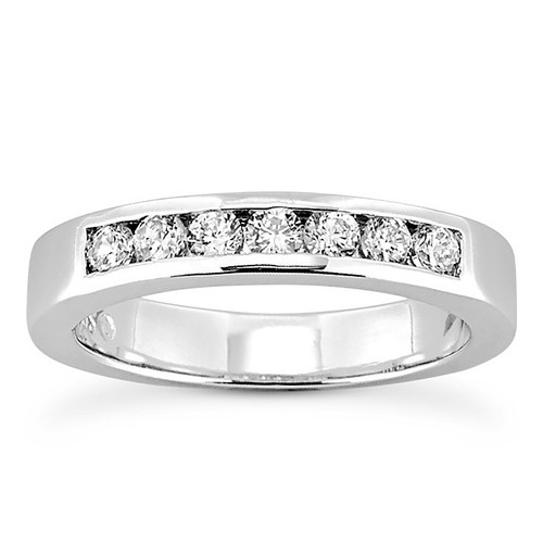 Carat Diamond Wedding Ring Seven-Stone Channel Band
