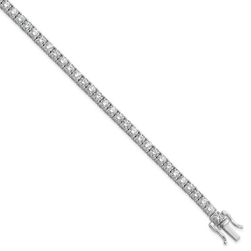 32ct Lab Grown Diamond Tennis Necklace 14k White Gold