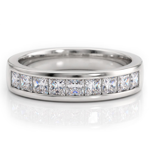 Two Carat Princess Cut Lab Grown Diamond Men's Wedding Ring