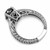 Black Diamond Engagement Ring Vintage Style Side