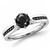 Fine Black Diamond Engagement Ring Channel Set