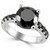 Large Fancy Black Diamond Engagement Ring