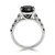 Large Fancy Black Diamond Engagement Ring Side