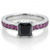 Princess Black Purple Diamond Engagement Ring