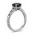 Fancy Black Diamond Engagement Ring Antique Style Side