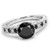 Fancy Black Diamond Engagement Ring Antique Style
