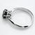 Black Diamond Solitaire 6-Prong Engagement Ring Side