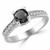Vintage-Style Black Diamond Engagement Ring