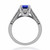 Oval Tanzanite Engagement Ring Vintage Style Side