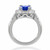 Oval Tanzanite Diamond Halo Engagement Cocktail Ring Side