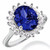 4.75ct Oval Tanzanite Diamond Halo Cocktail Ring