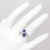 Entwined Tanzanite Diamond 2 Stone Cocktail Ring on Hand