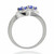 Entwined Tanzanite Diamond 2 Stone Cocktail Ring Side