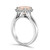 Peach Pink Morganite Halo Matching Engagement Ring Side