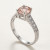 Antique Style Oval Pink Morganite and Diamond Engagement Ring Side