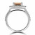 Cushion Cut Morganite and Diamond Double Halo Statement Ring Side
