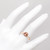 Antique Style Peach Pink Morganite Engagement Ring on Hand