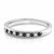 Black White Alternating Diamond Wedding Ring Band Side