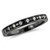 Black and White Alternating Diamond Wedding Ring Bridal Band 14k Black Gold