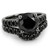 Massive Matching Black Diamond Engagement and Wedding Ring Set