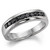 0.80ct Channel-Set Black Diamond Wedding Band Men's Ring