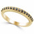 Black Diamond Antique Style Wedding Band Yellow Gold