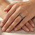 Black Diamond Vintage Style Wedding Anniversary Ring On Hand