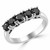 1 Carat 5-Stone Black Diamond Wedding Ring