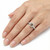 Fancy Champagne Diamond Halo Bridal Engagement Ring On Hand