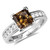 Princess-Cut Fancy Brown Diamond Engagement Ring