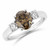 Fancy-Brown Oval Diamond 3-Stone Engagement Ring 