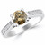 Champagne Brown Diamond Bridal Engagement Ring