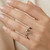 Champagne Brown Diamond Solitaire Engagement Ring On Hand