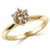 1 Carat Champagne Brown Diamond Solitaire Engagement Ring Knife-Edge Shank 14k Yellow Gold