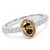 Bezel-Set Oval Brown Diamond Engagement Ring